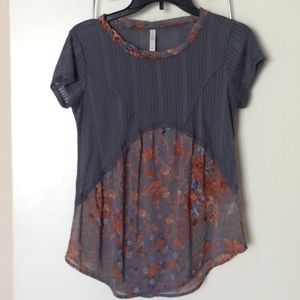 Xhilaration ribbed and sheer top (S)